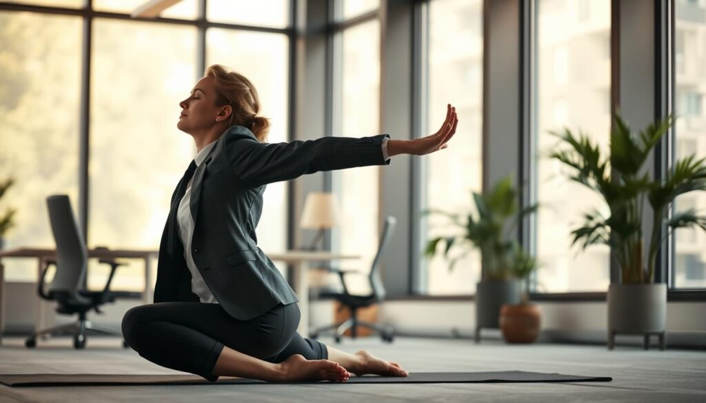 Yoga-Übungen für Bildschirmarbeiter